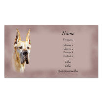 Fawn Great Dane Cropped Business Cards business cards