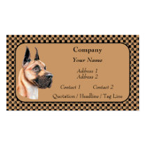 Fawn Great Dane Show Colors Business Cards business cards