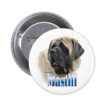 Fawn Mastiff Name Button