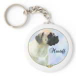 Fawn Mastiff Portrait Keychain