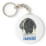 Fawn Mastiff pup Name Keychain
