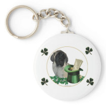 Fawn Mastiff Shamrock Keychain keychains