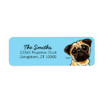 Fawn Pug Face Custom Color labels