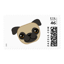 Fawn Pug postage