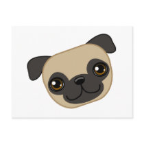 Fawn Pug Post Cards