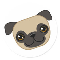 Fawn Pug stickers