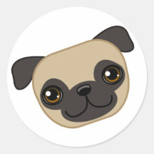 Fawn Pug Sticker