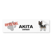 Fawn With Black Overlay Cartoon Akita Bumper Stickers