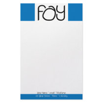 Fay black Stationery