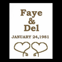 FAYES ANNIVERSARY DATE IN GOLD posters