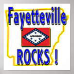 Fayetteville Rocks ! (blue) Posters