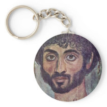 Fayum Mummy Portrait From By Römisch-Ägyptischer Keychain