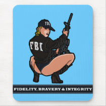 FBI AGENT GIRL mousepads by nassosvakalis FBI AGENT GIRL mousepads