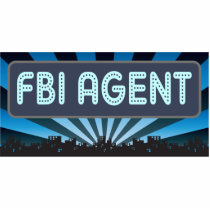 FBI Agent Marquee photo sculptures