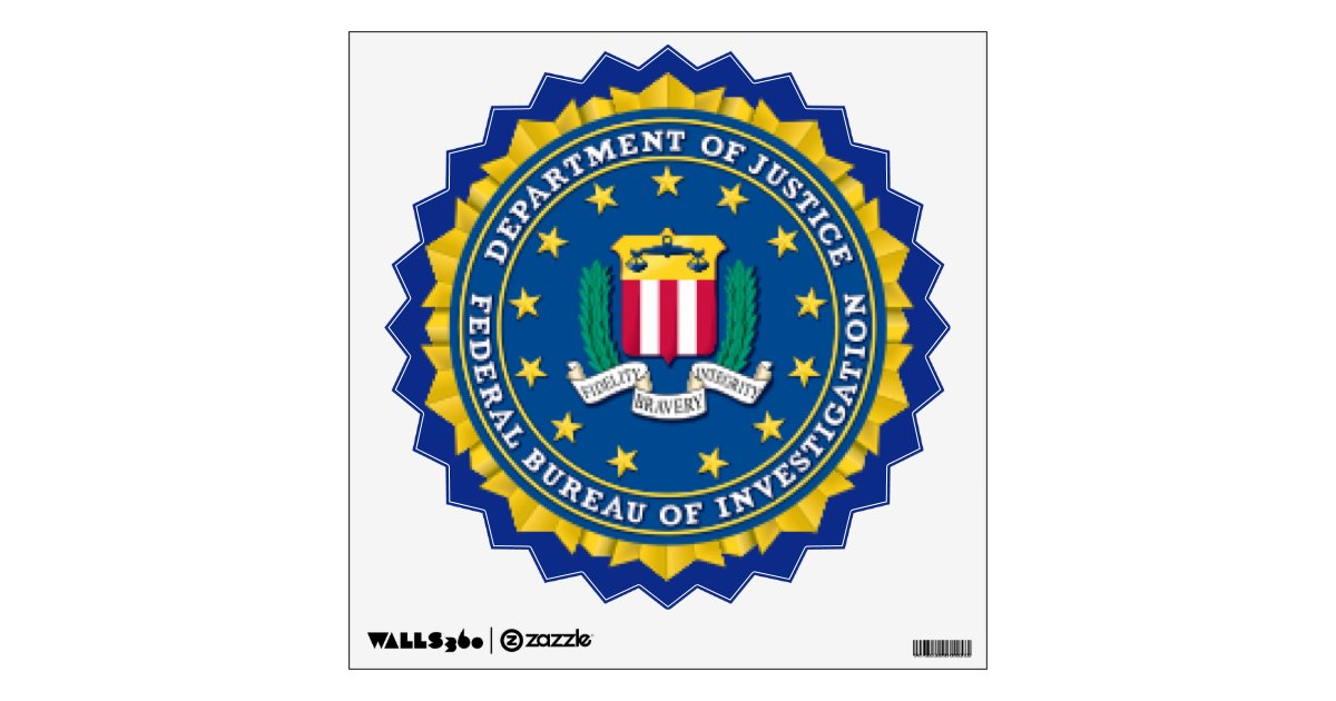 FBI Wall Decal Zazzle