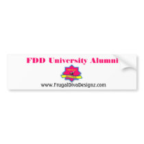FDD University Alumni merchandise Bumper Sticker