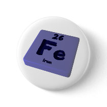 Fe Iron Pinback Buttons