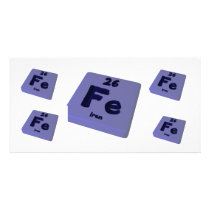 Fe Iron Personalized Photo Card