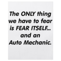 fear auto mechanic full color flyer