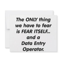 fear data entry operator custom invitation