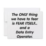 fear data entry operator custom invitation