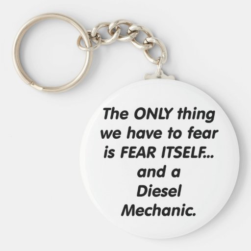 Fear diesel mechanic key chain
