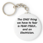 Fear electrician key chain