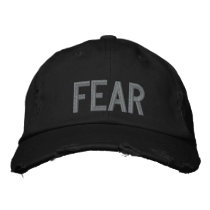 FEAR Embroided Hat Embroidered Baseball Caps