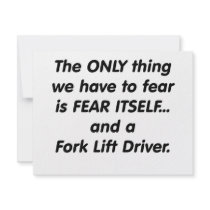fear fork lift driver personalized invites