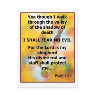 Fear No Evil Psalm Scripture spray painting