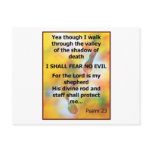 Fear No Evil Psalm Scripture spray painting Post Cards