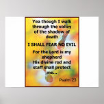 Fear No Evil Psalm Scripture spray painting posters