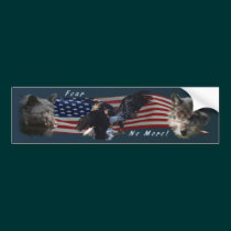 "Fear No More!" Bear, Wolf, Eagle Bumper Sticker bumper stickers by HANDPRINTS "Fear No More!" Bear, Wolf, Eagle Bumper Sticker bumper stickers