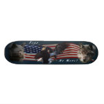 "Fear No More" Eagle, Bear, Wolf  Skate Board