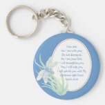 Fear Not, Isaiah Scripture Dragonfly Blue, Green Keychains