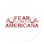 Fear the Americana Round Stickers