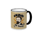 Fear the Beard, Funny Mustache Coffee Mugs