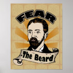 Fear the Beard, Funny Mustache Print Fear the Beard, Funny Mustache Print