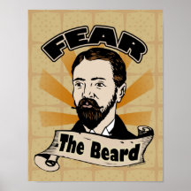 Fear the Beard, Funny Mustache Print