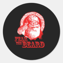 Fear the Beard Round Stickers