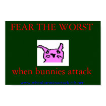 fear the bunnies poster posters