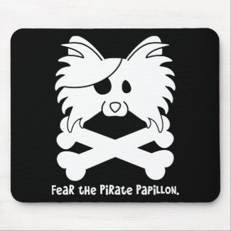 Fear the Pirate Papillon mousepad
