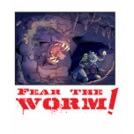 Fear the Worm -Red Text T-shirts