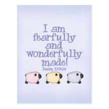 Fearfully and Wonderfully Made - Blue Post Card