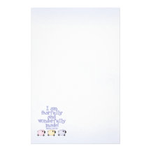 Fearfully and Wonderfully Made - Blue Personalized Stationery