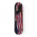 "Fearless" Eagle/US Flag Skateboard