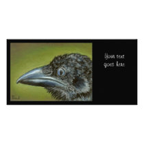 Fearless raven photo card