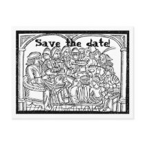 Feast - customizable save the date postcard