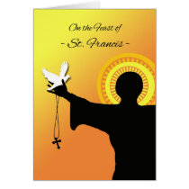 Feast of St. Francis Greeting Card, Silhouette