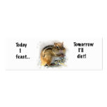 Feasting Chipmunk Bookmark business cards